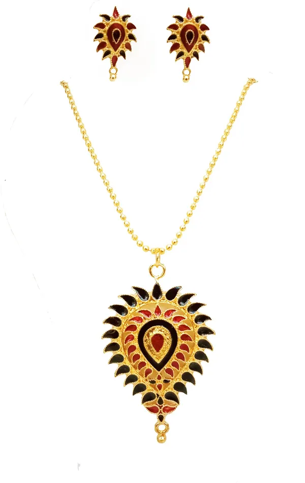 Assamese_Traditional_Red_And_Black_Colour_Dug_Dugi_Jewellery_Set_For_Women